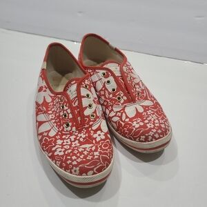 Kate Spade +Keds Floral Red Women's Shoes Sz.8